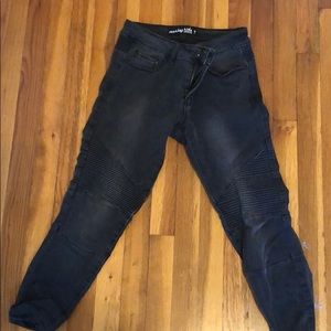 Black textures jeans